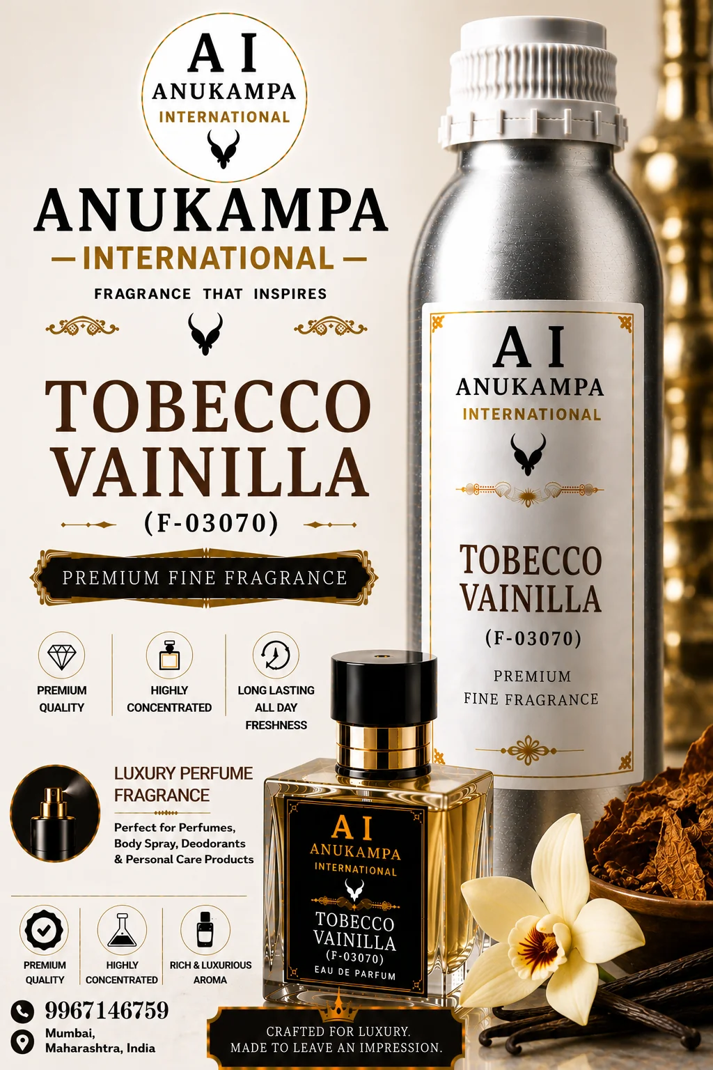 Tobecco Vainilla F-03070 — Air Freshener Fragrances fragrance oil